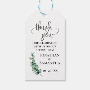Vielen Dank Eukalyptus Gastgeschenk Hochzeit Tag Geschenkanhänger