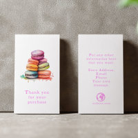 Vielen Dank, farbenfrohe Aquarellmacaroons