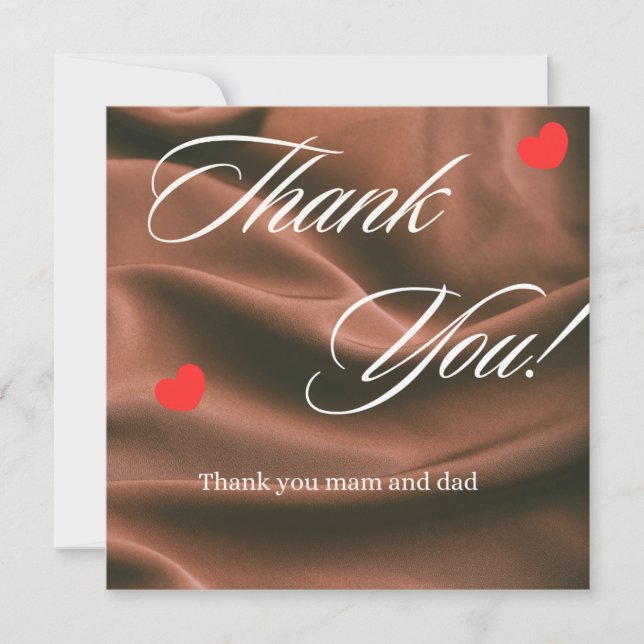 Vielen Dank Feiertagskarte (Vorderseite)