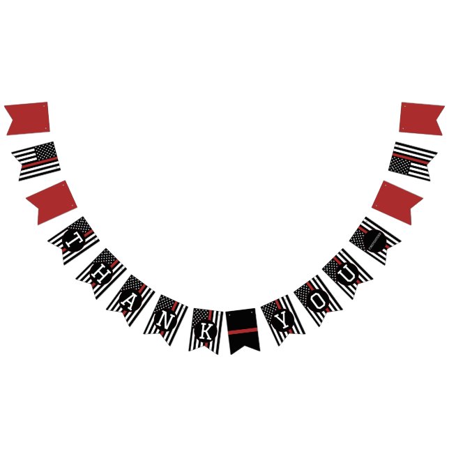 Vielen Dank Firefighter Thin Red Line Custom Wimpelkette (Alle)