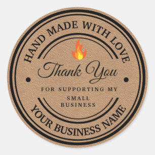 Vielen Dank, Flame Classic Round Sticker