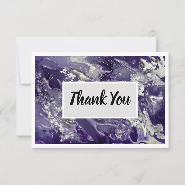 Vielen Dank Flat 3.5" x 5" Card - Lila Dankeskarte (Vorderseite)