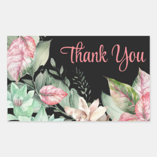 Vielen Dank, Floral Art Sticker