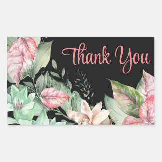 Vielen Dank, Floral Art Sticker