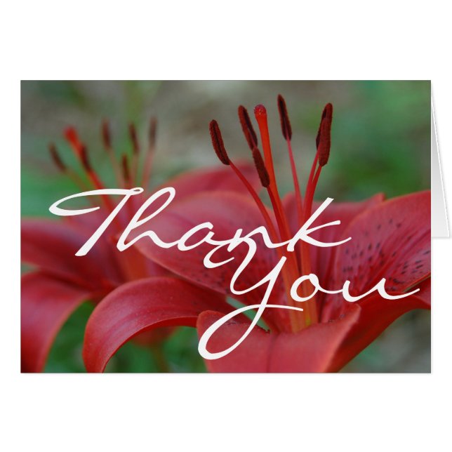 Vielen Dank, Floral Card (Vorderseite (Horizontal))