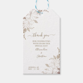 Vielen Dank Floral Gastgeschenk Hochzeit Geschenkt Geschenkanhänger