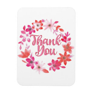 Vielen Dank - Floral Handwriting Vielen Dank Magnet
