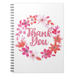 Vielen Dank - Floral Handwriting Vielen Dank Notizblock