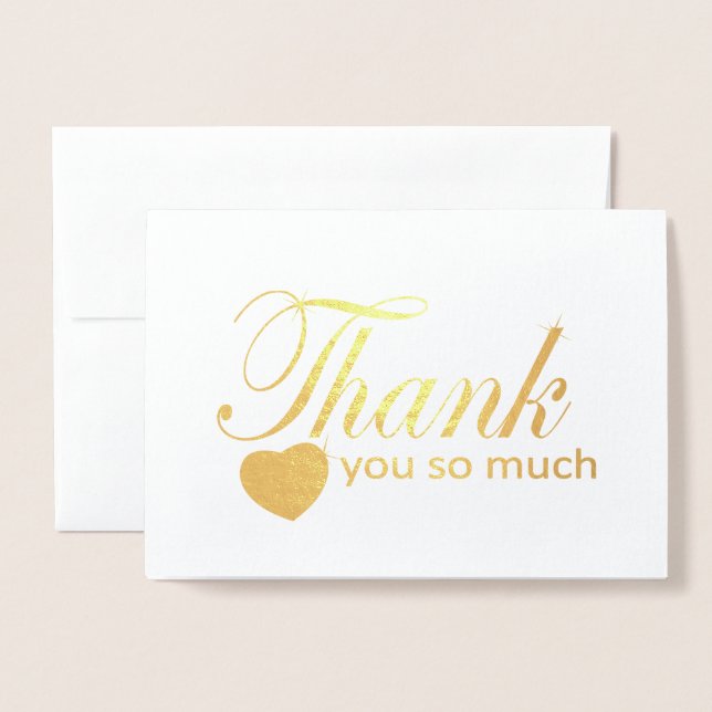 Vielen Dank Folienkarte (Vorderseite mit Umschlag)