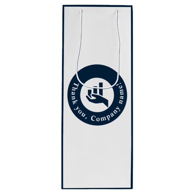 Vielen Dank! Fördermaßstab Geschenktüte Für Weinflaschen (Vorderseite)