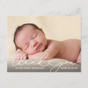 Vielen Dank Foto Baby Ankündigung Postcard Postkarte
