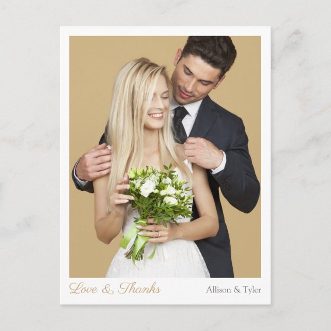 Vielen Dank, Foto, Namen und Nachrichten Postkarte (Vorderseite)