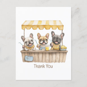 Vielen Dank, Französisch Bulldogs Lemonade Stand Postkarte