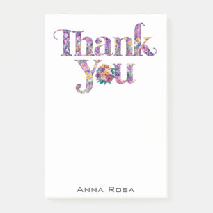 *~* Vielen Dank, Frau Floral Dankbarkeit Manifesta Post-it Klebezettel