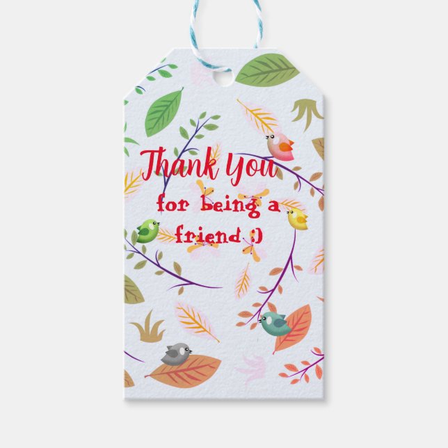 Vielen Dank, Freund Geschenkanhänger (Vorderseite)