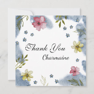 Vielen Dank Freunde Floral Wasserfarbe Custom Card
