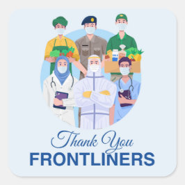 Vielen Dank, Frontliners Quadratischer Aufkleber