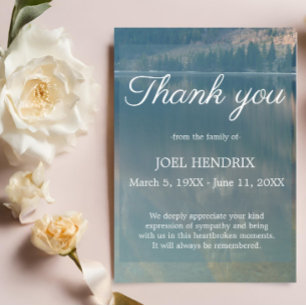 Vielen Dank Funerbital Blue Lake Beileid Gkurze Ca Einladung