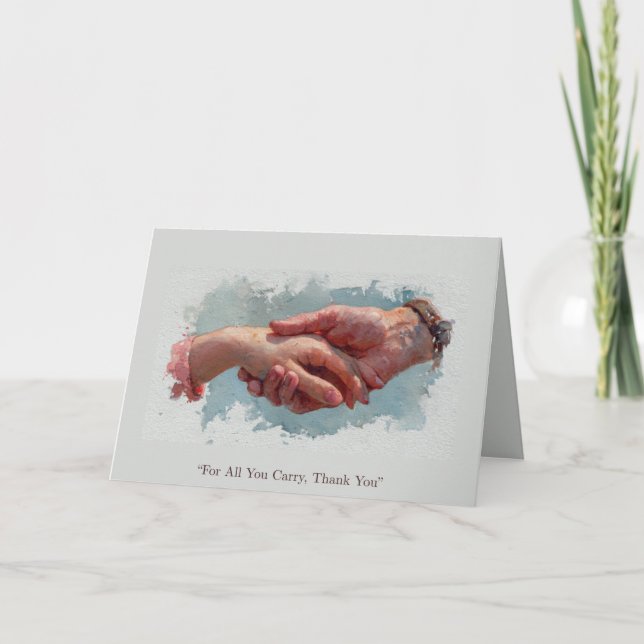 Vielen Dank für alle, die Sie tragen - Betreuung d Karte (Vorderseite)