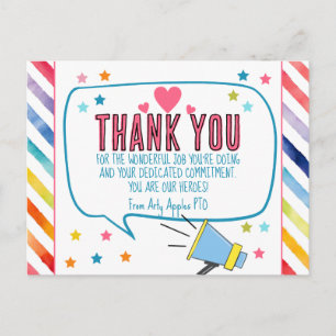 Vielen Dank für alle Heldenkarte Postkarte