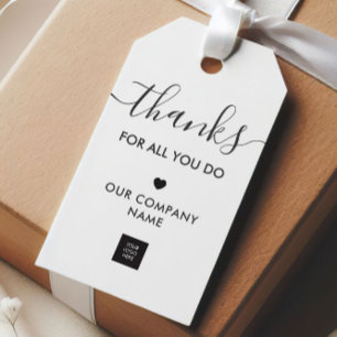 Vielen Dank für alles, was Sie tun Geschenk Tag, K Geschenkanhänger