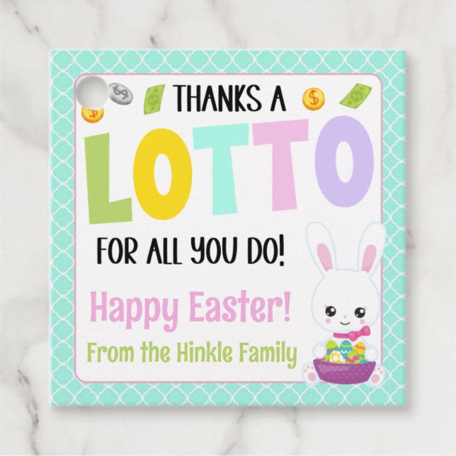 Vielen Dank für alles, was Sie tun Geschenkanhänger (Vorderseite)