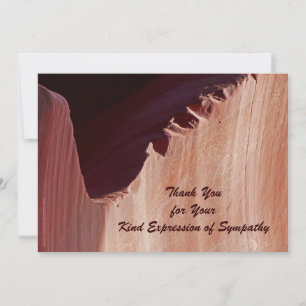 Vielen Dank für Beileid Abstrakt Canyon Note Card Dankeskarte
