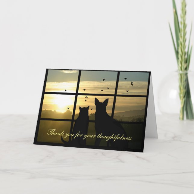 Vielen Dank für das Beileid, die Übersichtlichkeit Dankeskarte (Vorderseite)