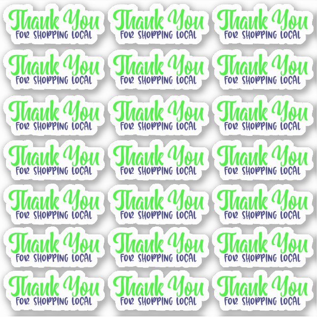 Vielen Dank für das Einkaufen in der Umgebung - Vi Aufkleber (Vorderseite)