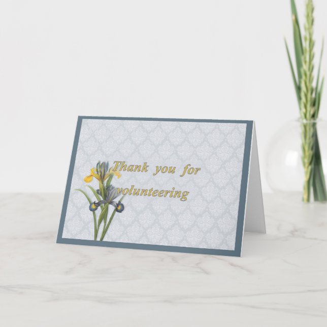 Vielen Dank für das Engagement von Frau Iris, Dankeskarte (Vorderseite)