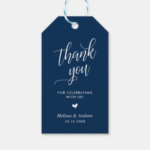 Vielen Dank für das Fest, Navy Blue, Wedding Geschenkanhänger