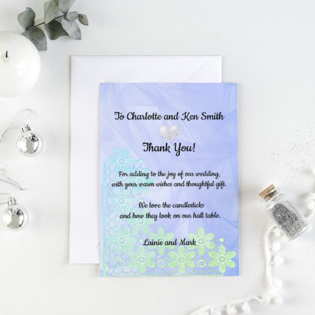 Vielen Dank für das Hochzeitgeschenk 3 Dankeskarte (Von Creator hochgeladen)