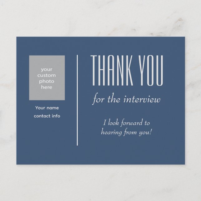 Vielen Dank für das Interview mit dem benutzerdefi Postkarte (Vorderseite)