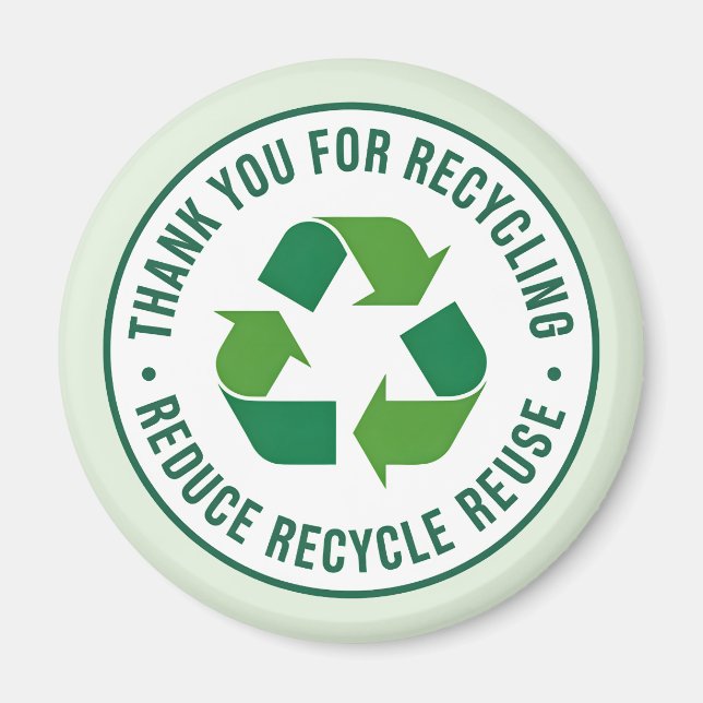 Vielen Dank für das Recycling Magnet (Vorne)