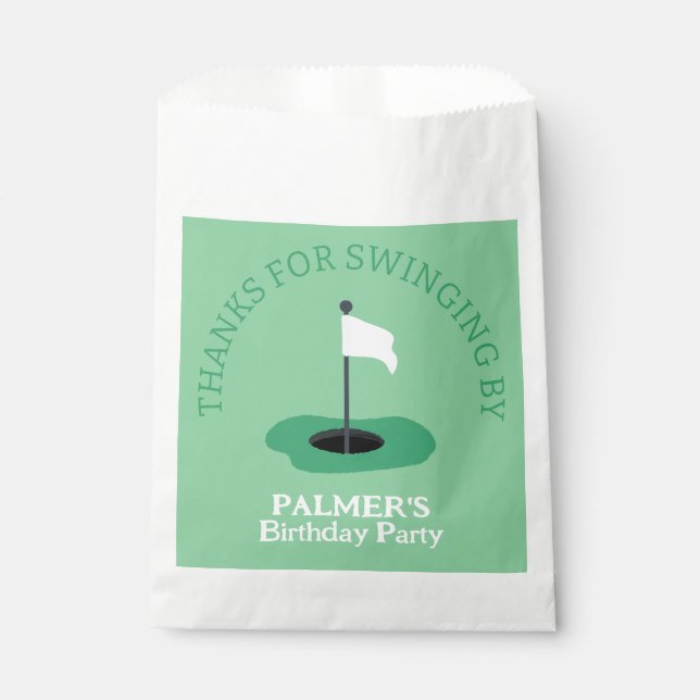 Vielen Dank für das Swinging by Golf Party Vielen  Geschenktütchen (Vorderseite)