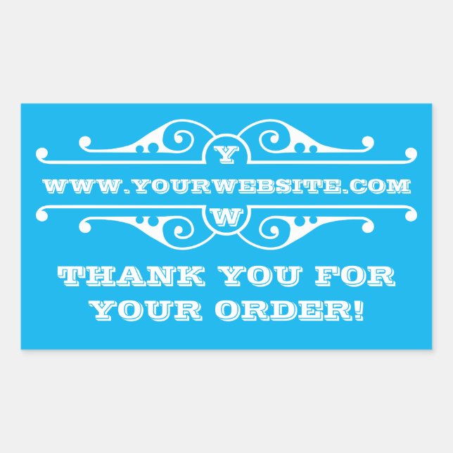 Vielen Dank für Deine Bestellung Rechteckiger Aufkleber (Vorderseite)