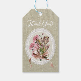 Vielen Dank für den eleganten Texteffekt Floral kr Geschenkanhänger