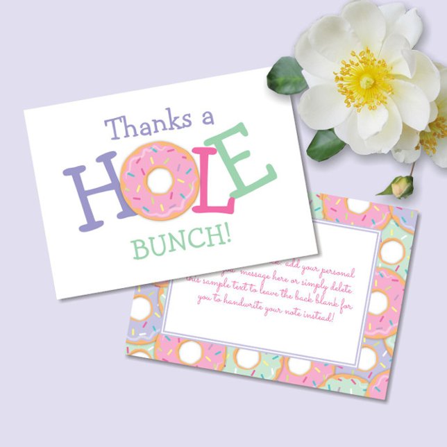 Vielen Dank für den "Hole Bunch" Dankeschön-Karte Dankeskarte (Thanks a Hole Bunch Thank You Note Card)