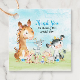 Vielen Dank für den Jungen der Wasserfarbenfarm Geschenkanhänger