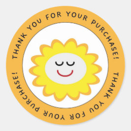Vielen Dank für den Kauf Lächeln Blume Circle Runder Aufkleber