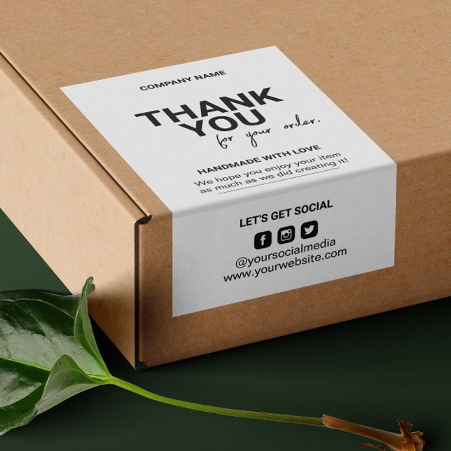 Vielen Dank für den Kauf von Verpackungen Trendy S Rechteckiger Aufkleber (Von Creator hochgeladen)