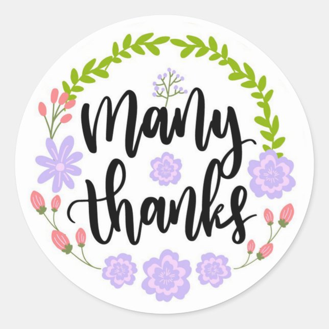 Vielen Dank für den klassischen Round-Aufkleber Runder Aufkleber (Vorderseite)