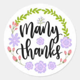 Vielen Dank für den klassischen Round-Aufkleber Runder Aufkleber