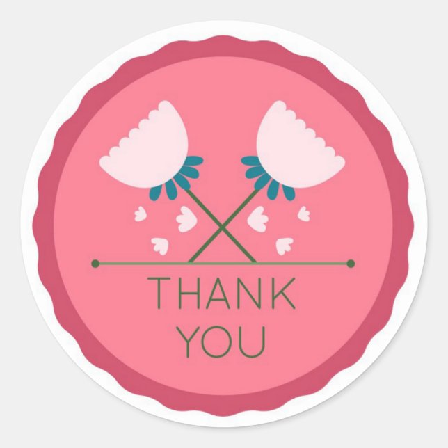 Vielen Dank für den klassischen Round-Aufkleber Runder Aufkleber (Vorderseite)