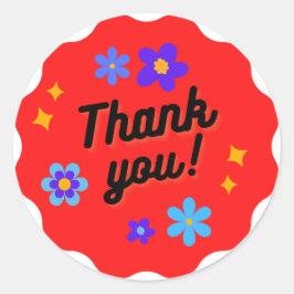 Vielen Dank für den klassischen Rundaufkleber Runder Aufkleber