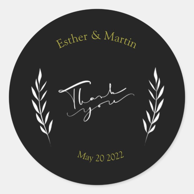 Vielen Dank für den klassischen Rundaufkleber Runder Aufkleber (Vorderseite)