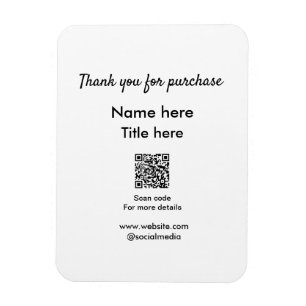 Vielen Dank für den Namen des Kaufs hier Scan QR Magnet