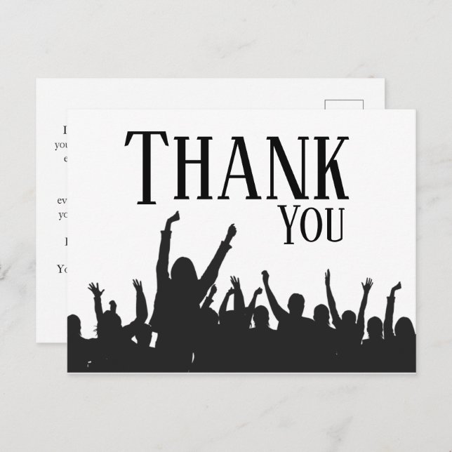 Vielen Dank für den Veranstaltungsplaner Postkarte (Vorne/Hinten)