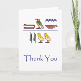 Vielen Dank für die ägyptische Hieroglyphics Card Dankeskarte