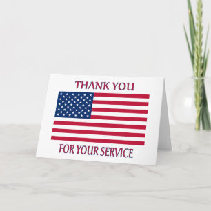 Vielen Dank für die amerikanische Flag Card Dankeskarte